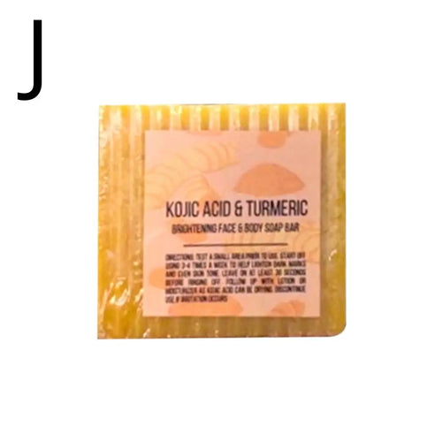 Turmeric Soap & Kojic Acid Soap Body And Facial Cleaning Handmade Soap For Dark Skin Glowing Even Skin Tone Tender Skin Care