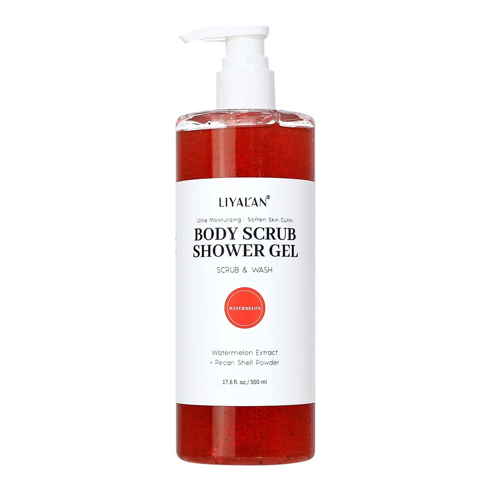 Scrub Shower Gel Turmeric Kojic Acid Even Skin Tone Smooth Exfoliating Moisturizing Soothing Body Wash Body Care Cleansing Bath