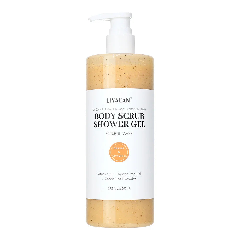 Scrub Shower Gel Turmeric Kojic Acid Even Skin Tone Smooth Exfoliating Moisturizing Soothing Body Wash Body Care Cleansing Bath